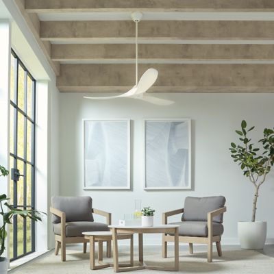 Shown in Matte White Fan Body and Blade Finish, 60 Inch size, in use