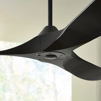 Shown in Midnight Black Fan Body and Blade Finish, 60 Inch size, Detail shot