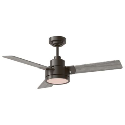  Monte Carlo 3RULSM52HABD Ruhlmann Damp Locations 52 Smart  Ceiling Fan with LED Light Kit and Hand Remote, 3 Matte White Blades, Hand  Rubbed Antique Brass : Everything Else