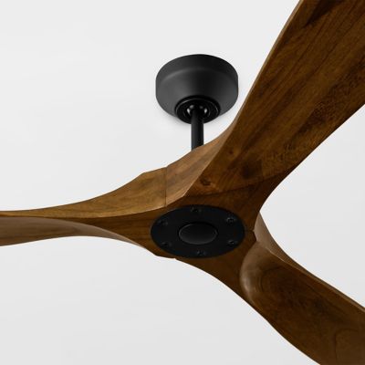 Shown in Midnight Black with Dark Walnut Fan Body and Blade Finish, 60 Inch size, Detail view