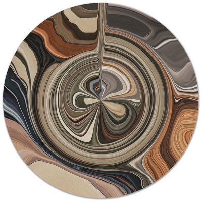 Liquid Layers Round Area Rug