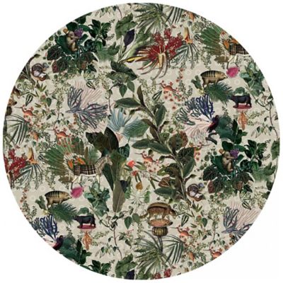 Menagerie of Extinct Animals Round Area Rug