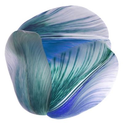 Tulip Mania Shell Round Area Rug