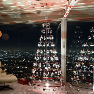 Modern Tree Ruby With Silver Ornaments