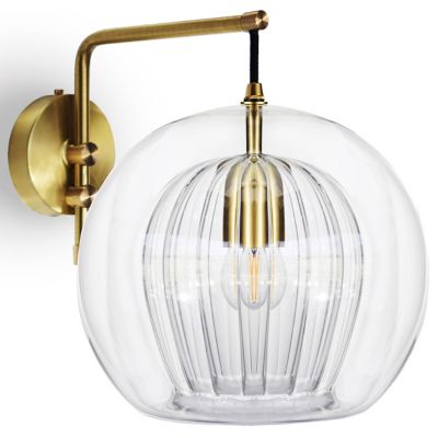 Pleated Crystal Wall Sconce