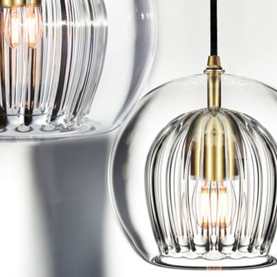 Pleated Crystal Multi-Light Pendant