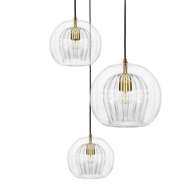 Pleated Crystal Multi-Light Pendant