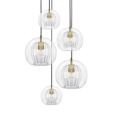 Pleated Crystal Multi-Light Pendant