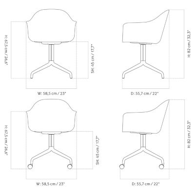 Harbour Chair Swivel Baseand Upholstered by Menu at