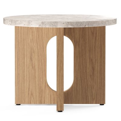 Androygyne Round Side Table, Wood Base