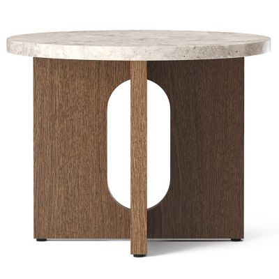 Androgyne Side Table, Wood Base, 20-Inch