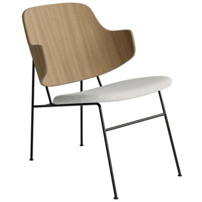 The Penguin Lounge Chair, Upholstered Seat, Steel Base