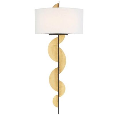 Navia Wall Sconce (Sand Coal and Ardent Gold Leaf)-OPEN BOX
