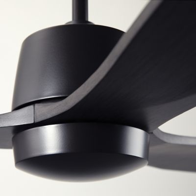 Shown in Graphite with Ebony Blades Fan Body and Blade finish, Detail view, No Light Light Option