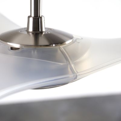 Shown in Bright Nickel with Translucent fan body and blade finish, no light, detail view