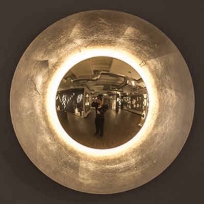 Shown in Gold Leaf finish, Large size, lit