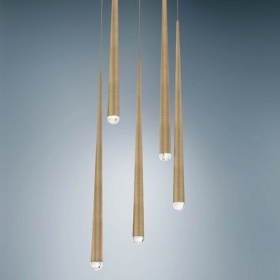 Shown in Aged Brass finish, 5 Light, Detail view