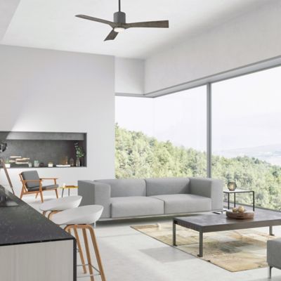 Shown in Graphite with Weathered Gray fan body and blade finish, Light Kit