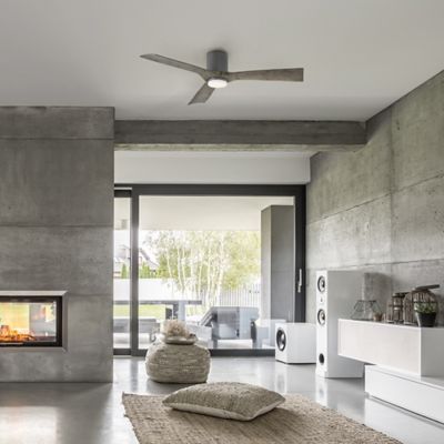 Shown in Graphite with Weathered Gray Fan Body and Blade finish with light kit