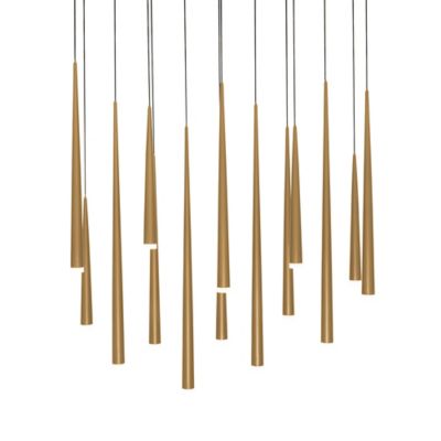 Cascade Etched Glass LED Multi-Light Linear Suspension