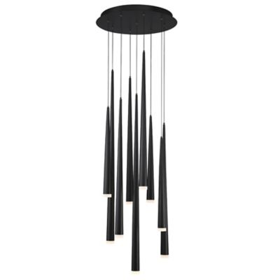 Cascade Etched Glass Round Multi-Light Pendant