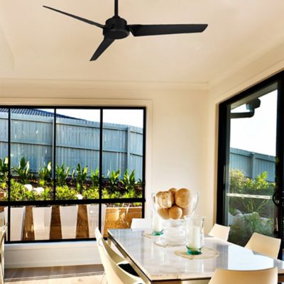 Shown in Matte Black fan body and blade finish, 52 inch size