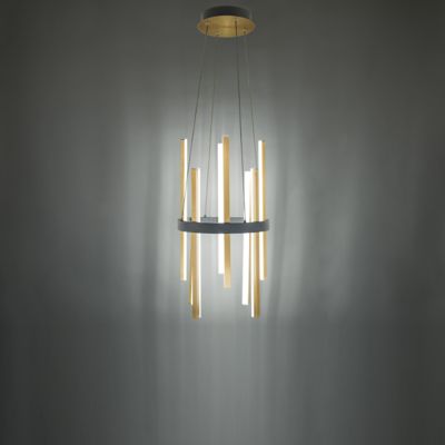 Shown in Black with Aged Brass, Small size, in use