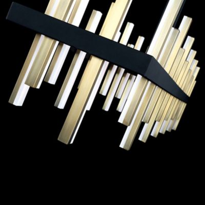 Shown in Black / Aged Brass finish, Detail shot
