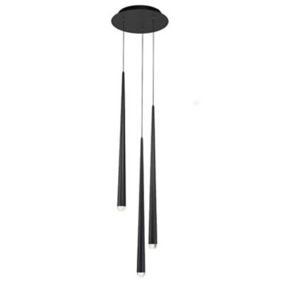 Cascade Round Multi-Light Pendant (Black/3 Lights)-OPEN BOX