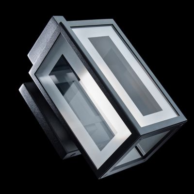 Shown in Black finish, 11 Inch size, Detail view, lit