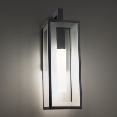 Shown in Black finish, 18 Inch size, Detail view, lit
