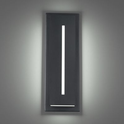 Shown in Black finish, 16 Inch size, Detail view, lit