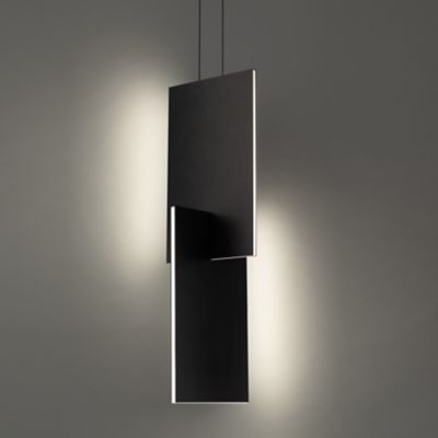 Shown in Black finish, Large size, Detail view, lit