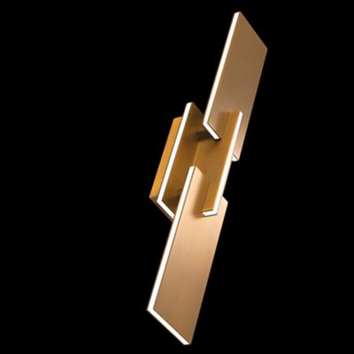 Shown in Aged Brass finish, Detail view, lit