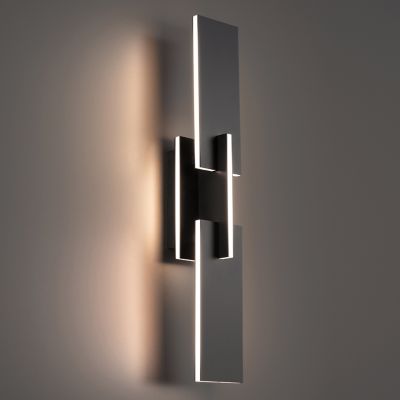 Shown in Black finish, Detail view, lit