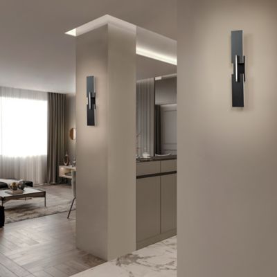 Shown in Black finish, in use, lit