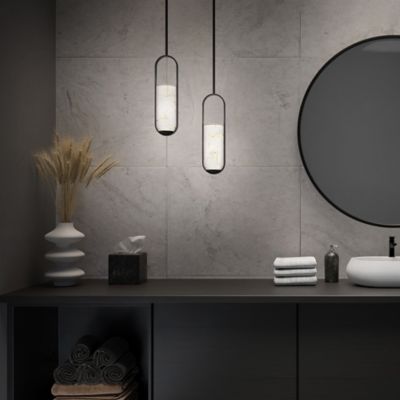 Shown in Black finish, lit, in use