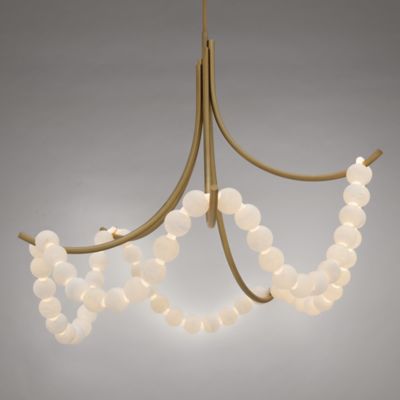 Shown in Aged Brass finish, lit