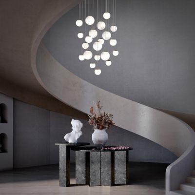 Shown in Aged Brass finish with 15 Light option, in use