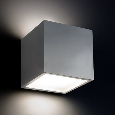 Shown in Brushed Aluminium finish, lit