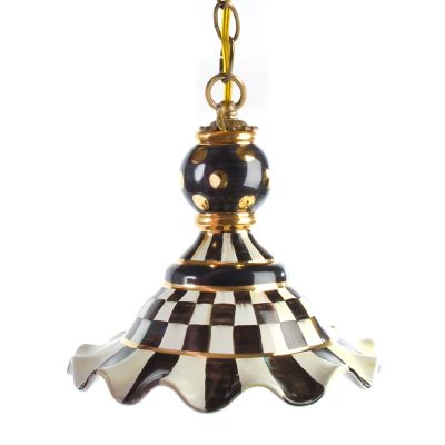 Courtly Check Ceramic Cone Pendant