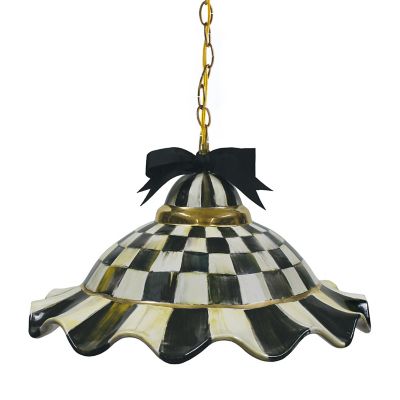 Courtly Check Ceramic Dome Pendant