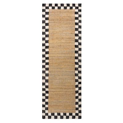 Check Jute Runner Rug