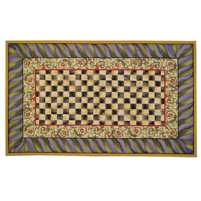 Courtly Check Purple & Green Area Rug