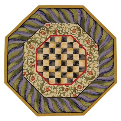 Courtly Check Purple & Green Area Rug