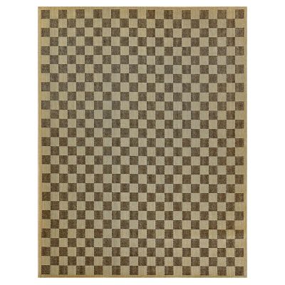 Black Check Indoor/Outdoor Area Rug
