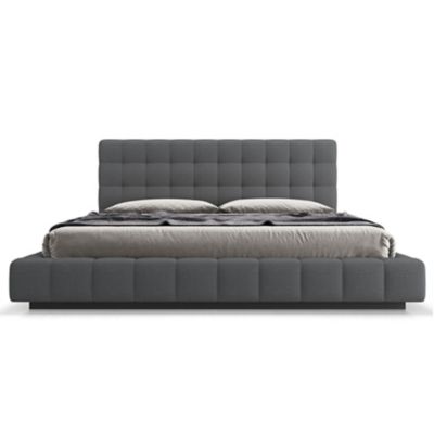 Modloft Worth Ecru Fabric King Platform Bed