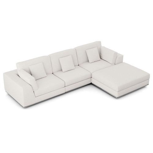 Perry Three Seat Sofa with Ottoman