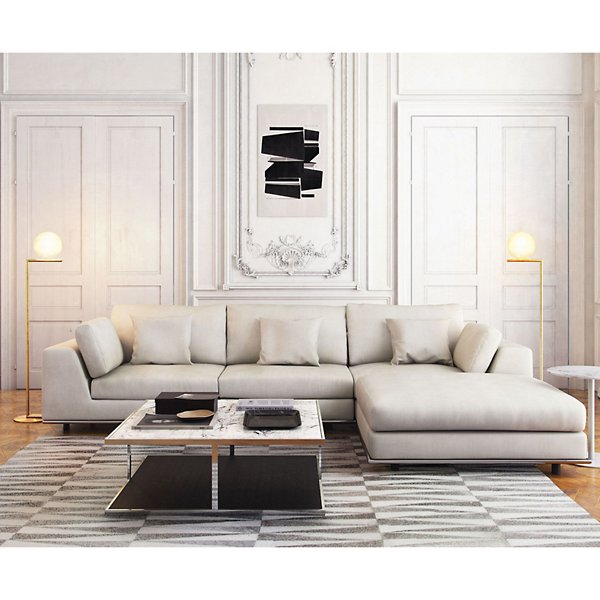 Perry Three Seat Sofa with Ottoman