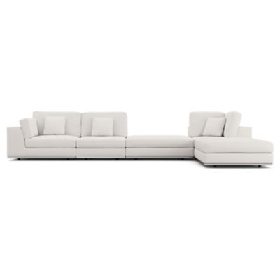 at Arm by Sofa Left-Facing with Corner Extended Huxe Ottoman Amidala